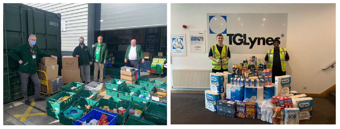 TG Lynes helps community with foodbank donation