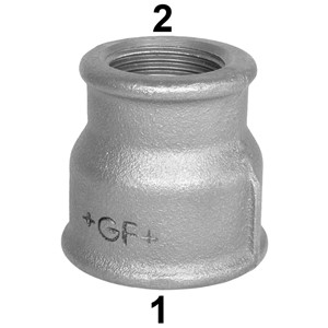 1.1/2x1.1/4" Reducer Concentric Black 240-B