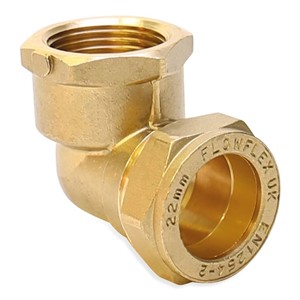 TGL 22mmx3/4" Elbow Compression C/FI Brass