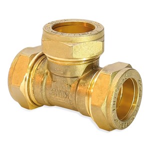 TGL 22mm Tee Compression Brass