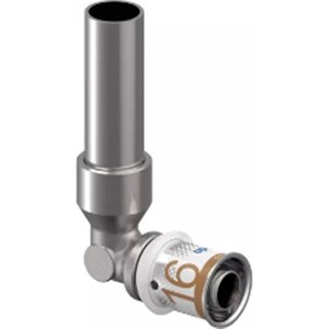 Uponor MLCP 16x350mm Elbow Press Connection Unipipe Chrome 1070678