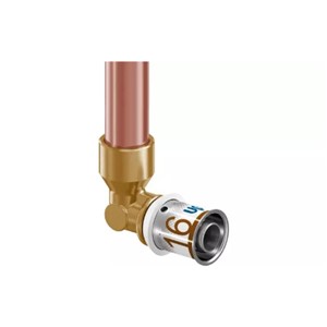 Uponor MLCP 16x250mm Elbow Press Connection Copper 1070677