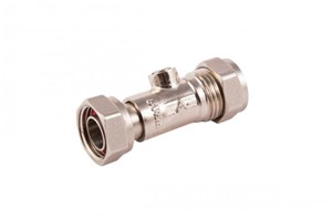 15mmx1/2" Service Valve Str Chrome Plated WRAS