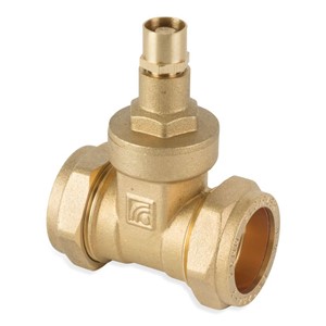 TGL 15mm Gate Valve Compression PN16 Lockshield Brass