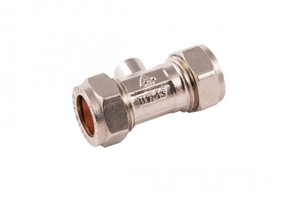 22mm Ball Valve Compression Isolating Chrome Plated WRAS